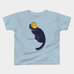 Construction Cat Kids T-Shirt